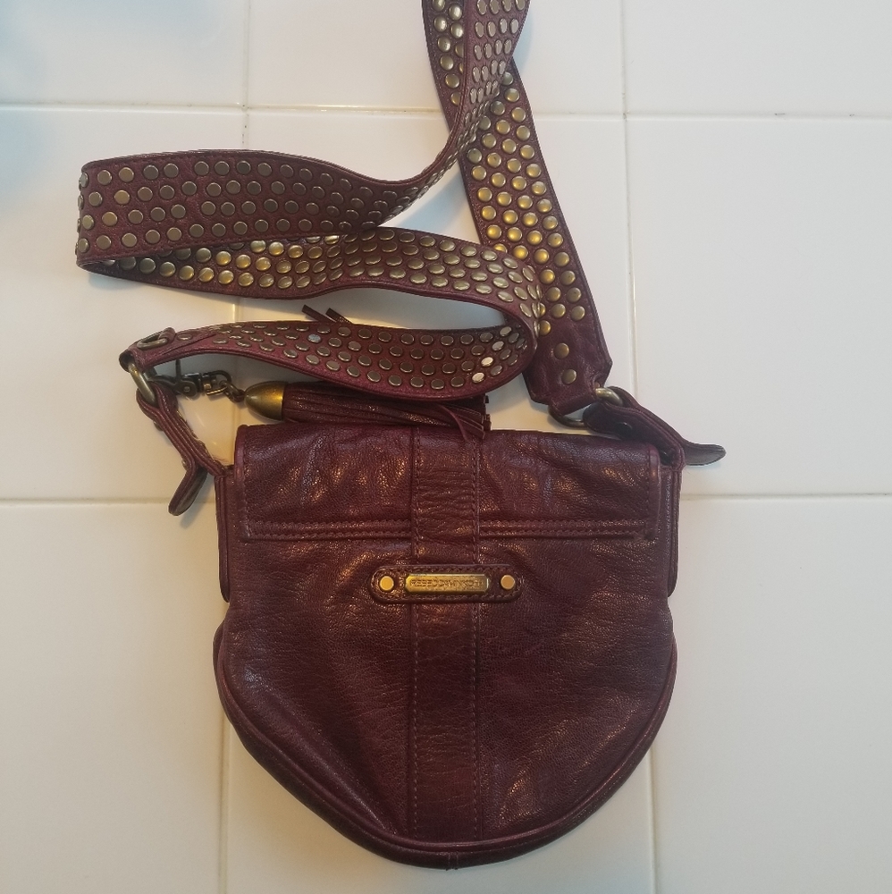 Red Rebecca Minkoff studded crossbody purse - Picture 2 of 5
